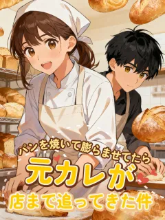 パンを焼いて膨らませてたら、元カレが店まで追ってきた件