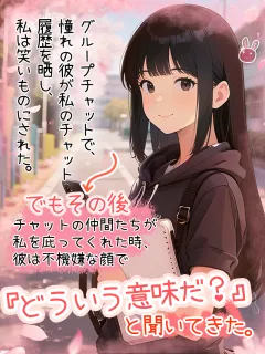 グループチャットで、憧れの彼が私のチャット履歴を晒し、私は笑いものにされた。でもその後、チャットの仲間たちが私を庇ってくれた時、彼は不機嫌な顔で『どういう意味だ？』と聞いてきた