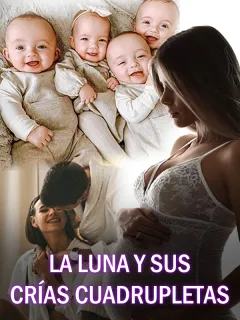 La Luna y sus crías cuadrupletas